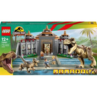 Конструктор LEGO Jurassic World Центр відвідувачів: Атака тиранозавра й раптора 693 деталі (76961) в Україні