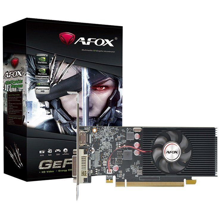 Видеокарта GeForce GT1030, AFOX, 2Gb GDDR5, 64-bit, DVI/HDMI, 1468/6000 MHz, Low Profile (AF1030-2048D5H7) в Україні