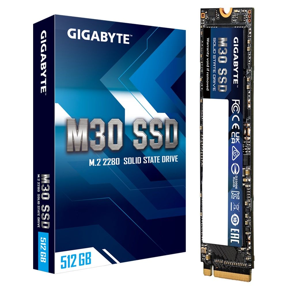 SSD 512GB Gigabyte M30 M.2 PCIe NVMe 3.0 x4 3D TLC (GP-GM30512G-G) в Україні