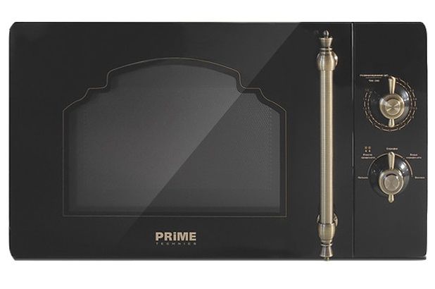 Микроволновая печь PRIME Technics PMR 20700 HGB, Black, 700W, 20 л, обычная, 5 уровней мощности, управление механическое в Україні