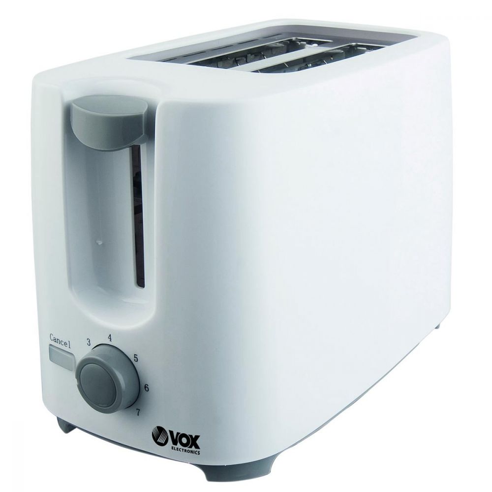 Тостер VOX Electronics TO01101, White, 700W, механическое управление, 2 тоста, 2 отделения, 7 режимов поджаривания в Україні
