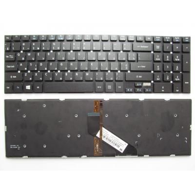 Клавіатура ноутбука Acer Aspire 5755G/E1-522/V3-531 черная без рамки подсветкой UA (PK130VR1A00/9Z.N9MBC.A1D/NSK-R6ABC.1D/NK.I1717.0AJ) в Україні