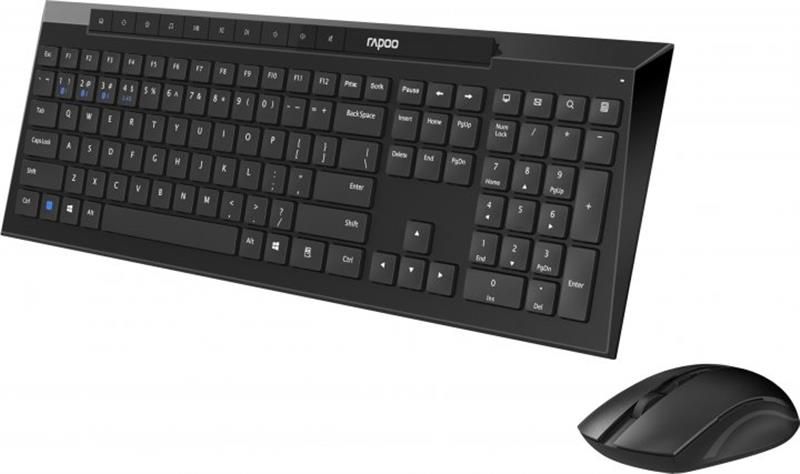 Комплект (клавиатура, мышь) Rapoo 8210M Wireless Black в Україні