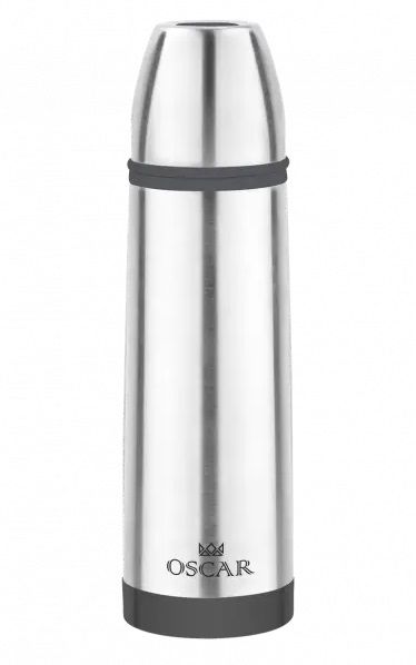 Термос Oscar Verona, Silver, 750 мл, клапанный механизм открывания, удобная чашечка-крышка (ORS-6101-750) в Україні