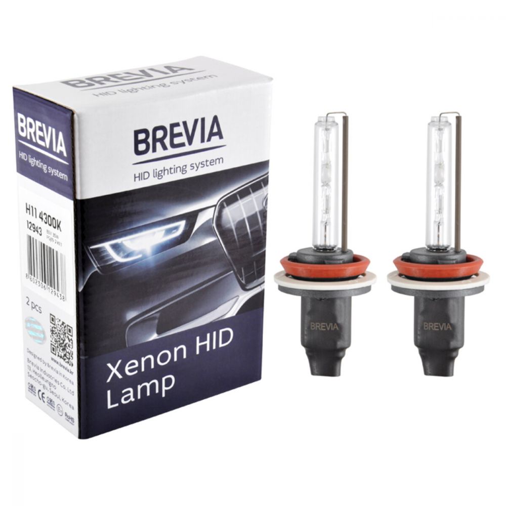 Ксеноновая лампа Brevia H11 4300K, 85V, 35W PGJ19-2 KET, 2шт 12943 в Україні