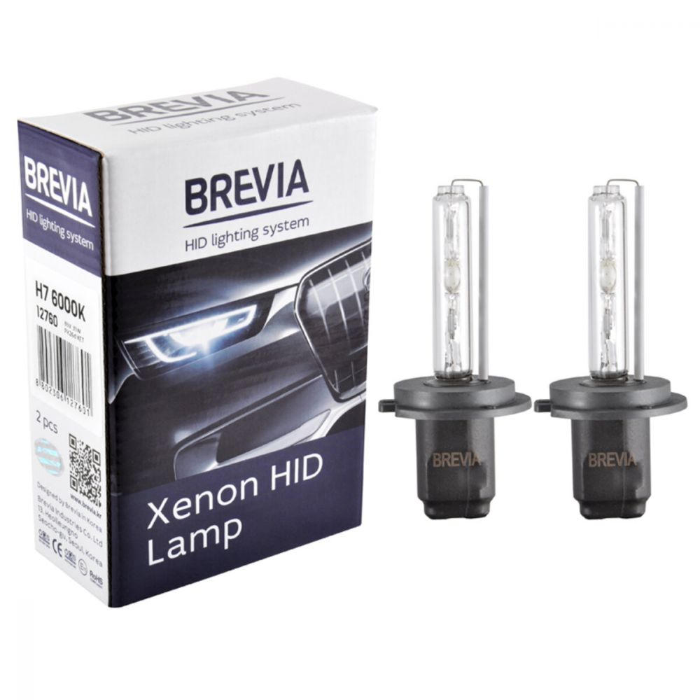 Ксеноновая лампа Brevia H7 6000K, 85V, 35W PX26d KET, 2шт 12760 в Україні