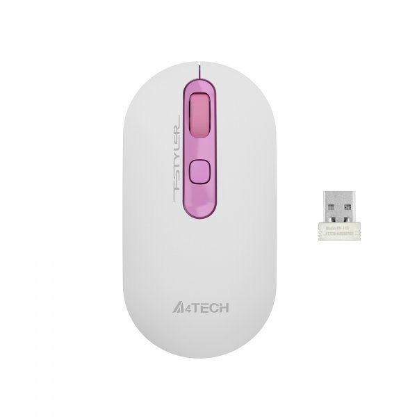 Миша A4Tech FG20S (Sakura) USB, 2000dpi,  безшумна, колір білий+рожева в Україні
