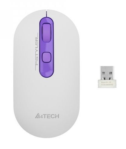 Мышь A4Tech Fstyler FG20, Tulip, USB, оптическая, беспроводная, 1000/1600/2000 dpi, 4 кнопки, 2xAAA  в Україні