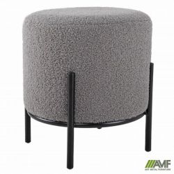 puf fluffy grey