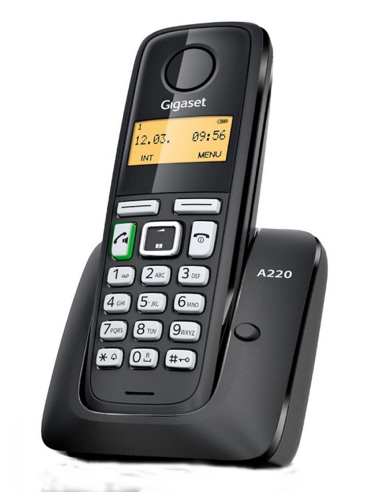 Радиотелефон DECT Gigaset A220 Black (S30852-H2411-S301) в Україні