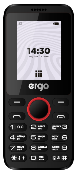 Мобильный телефон Ergo B183 Black, 2 Standard Sim, 1.77" (160x128), microSD (max 32Gb), BT, FM, Li-Ion 800mAh в Україні