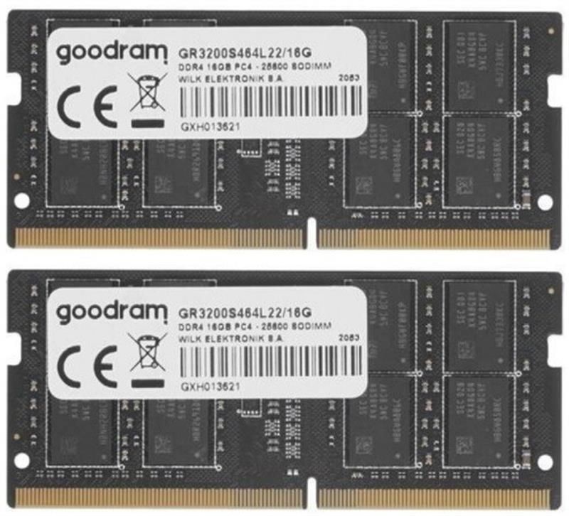 Модуль памяти SO-DIMM 2x16GB/3200 DDR4 GOODRAM (GR3200S464L22/32G) в Україні