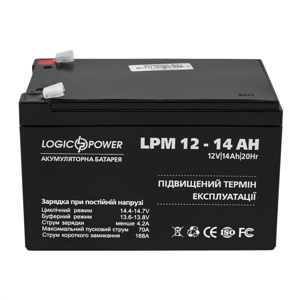 Батарея до ДБЖ LogicPower LPM 12В 14Ач (4161) в Україні