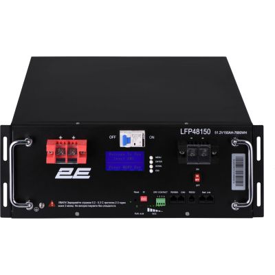 Батарея LiFePo4 2E LiFePO4 48V-150Ah, 19" LCD 16S (2E-LFP48150-LCD) в Україні