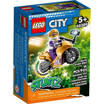 Конструктор LEGO City Stuntz Трюковий мотоцикл з екшн-камерою 14 деталей (60309) в Україні