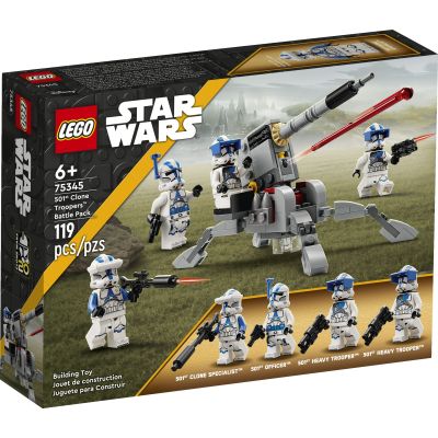 Конструктор LEGO Star Wars Бойовий загін бійців-клонів 501-го легіону 119 деталей (75345) в Україні