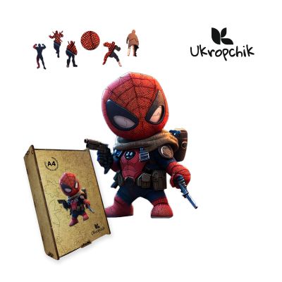 Пазл Ukropchik дерев`яний Супергерой Дедпул А3 в коробці з набором-рамкою (Deadpool Superhero A3) в Україні