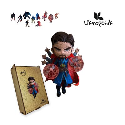 Пазл Ukropchik дерев`яний Супергерой Стрендж А4 в коробці з набором-рамкою (Doctor Strange Superhero A4) в Україні
